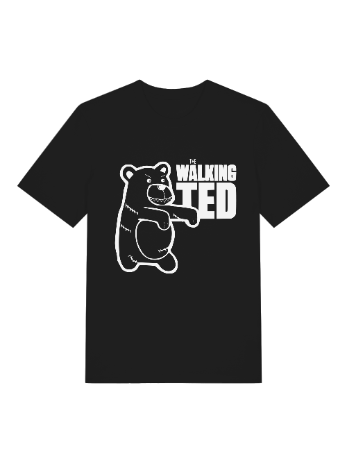 Cartoon Walking Ted Front - Unisex Erwachsenen Bio Creator T-Shirt SH