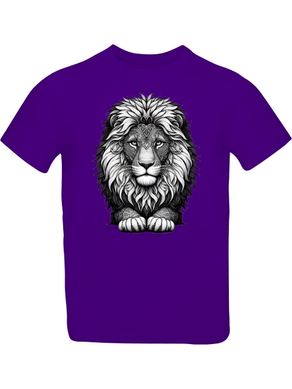 Mandala Löwenkopf in grau T-Shirt Kids SK