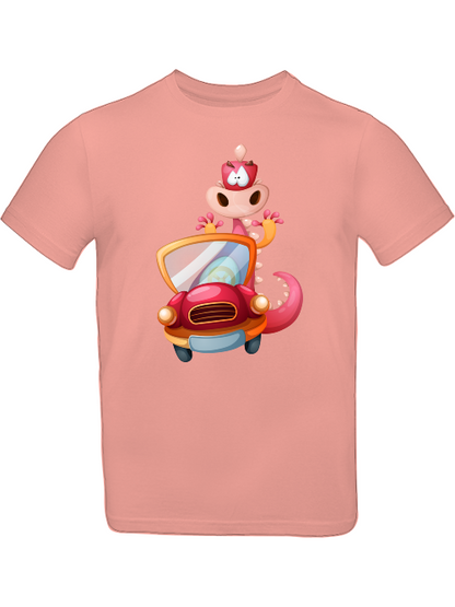 Cartoon Drache im Auto T-Shirt Kids SK