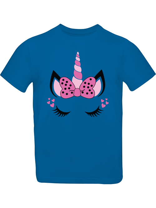 Einhorn Heart Unicorn Face T-Shirt Kids SK