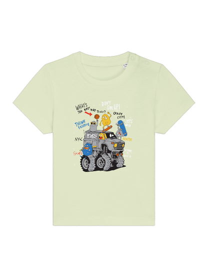 Cartoon Monster Truck with Friends - Baby Creator T-Shirt