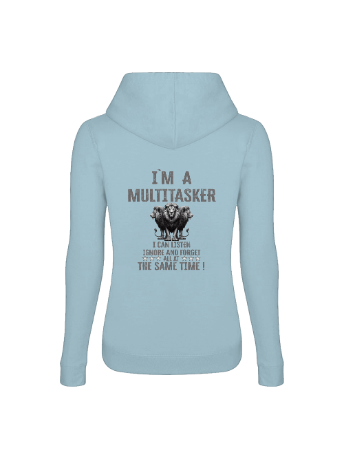 Girlie College Hoodie I`m a Multitasker 3 Löwen