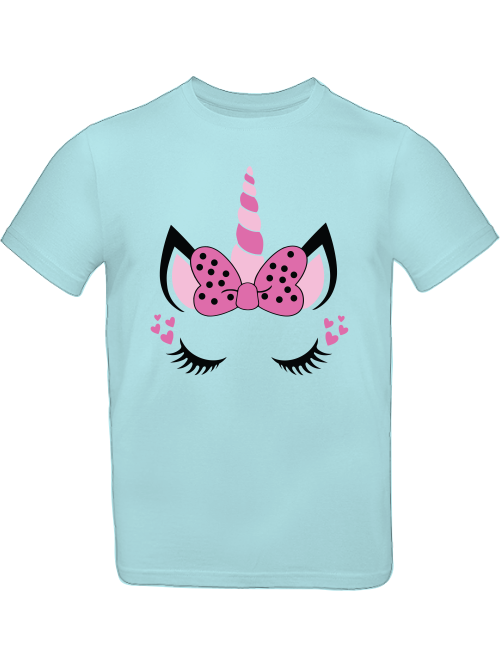 Einhorn Heart Unicorn Face T-Shirt Kids SK