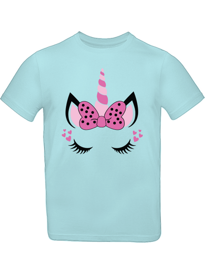 Einhorn Heart Unicorn Face T-Shirt Kids SK