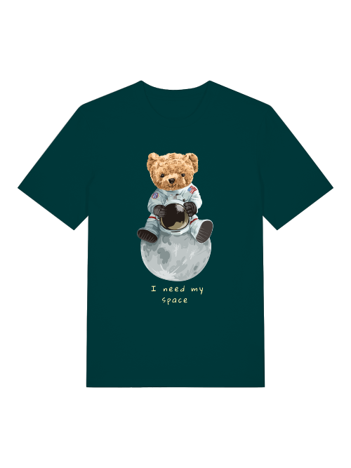 El osito de peluche astronauta necesita mi espacio - Camiseta unisex de manga corta de algodón orgánico para adultos Creator T-Shirt 2.0 ST/ST SH