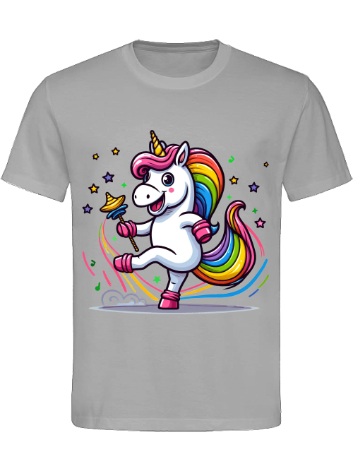 Heavy Cotton T-Shirt Unicorn Dancing