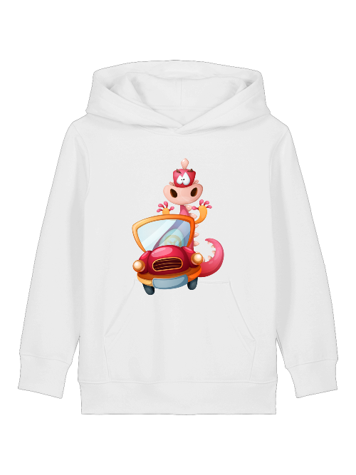 Cartoon Drache im Auto - Mini Cruiser Hoodie 2.0 Kinder Kapuzenpullover SK