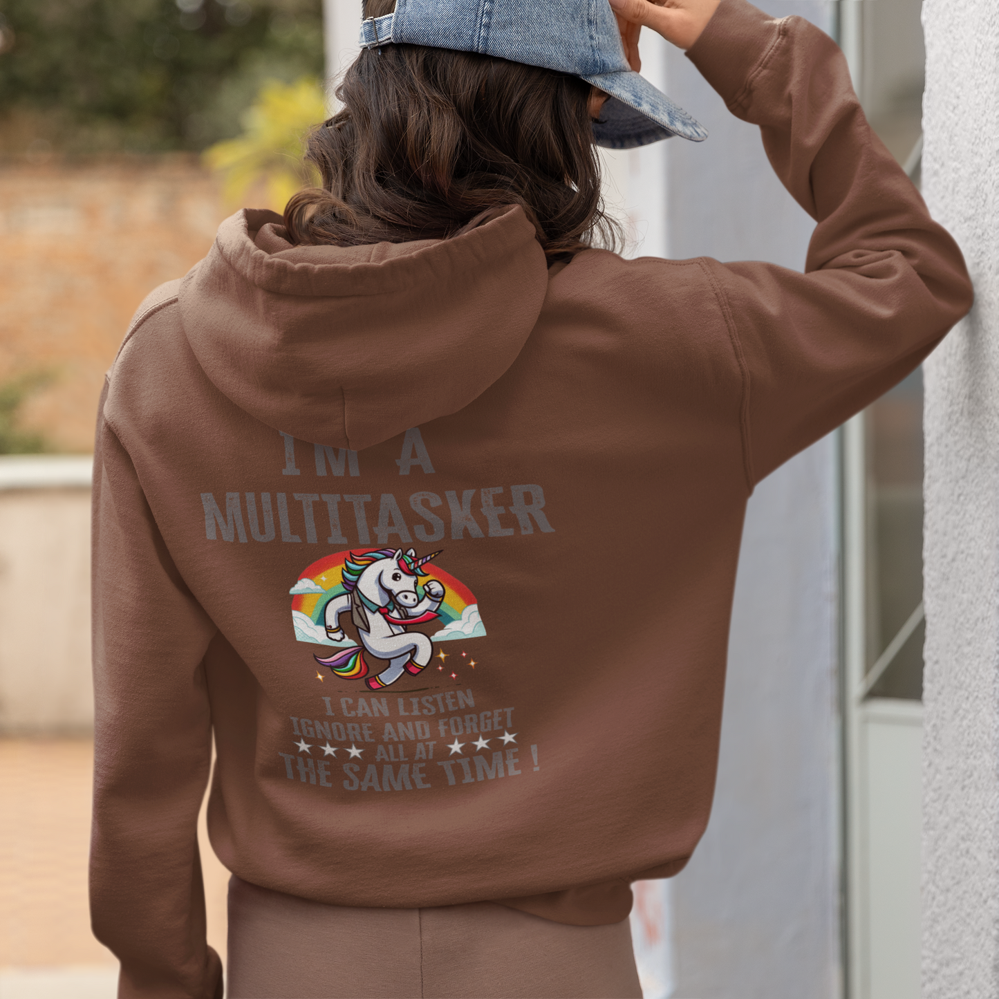 Cruiser hoodie I am multitasker unicorn with tie