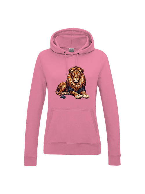 Girlie College Hoodie Mandala Löwe