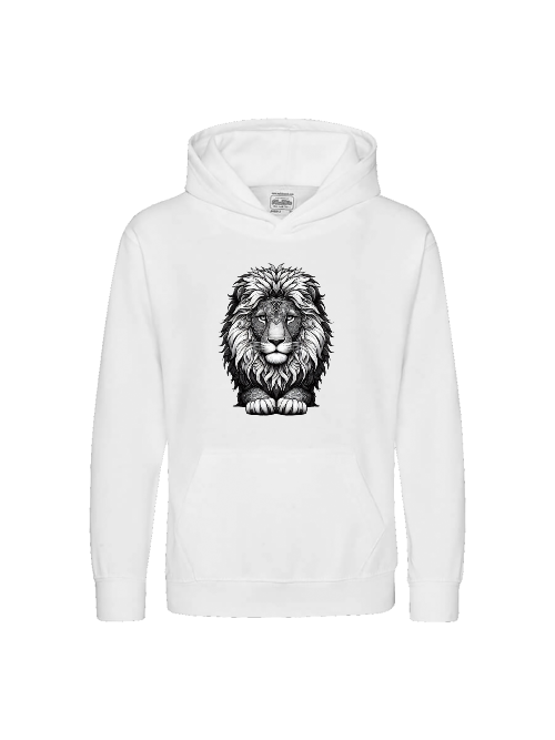 Kids Premium Hoodie Sweet Mandala lion head in gray