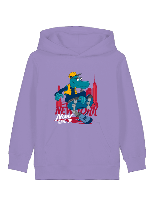 Cartoon Never give up - Mini Cruiser Hoodie 2.0 Kinder Kapuzenpullover SK