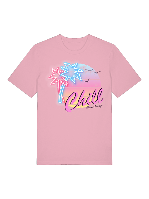 Chill Sunset Front - Unisex Erwachsenen Bio Baumwolle Kurzarm Shirt Creator T-Shirt 2.0 ST/ST SH