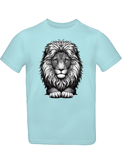 Mandala Löwenkopf in grau T-Shirt Kids SK