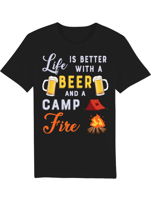 Live is mejor con Beer and camp Creator Camiseta