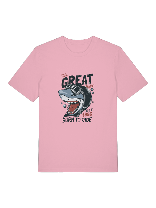 The Great Ride Shark - Camiseta unisex de manga corta de algodón orgánico para adultos Creator T-Shirt 2.0 ST/St SH