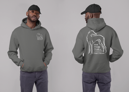 Unisex organic Cruiser Hoodie 2.0 ST/ST mit DTF Druck - FARFROMFEAR Tierschutz Zweiseitiger Druck