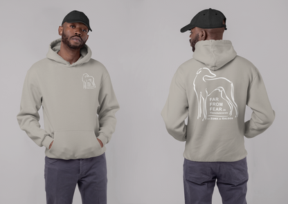 Unisex organic Cruiser Hoodie 2.0 ST/ST mit DTF Druck - FARFROMFEAR Tierschutz Zweiseitiger Druck