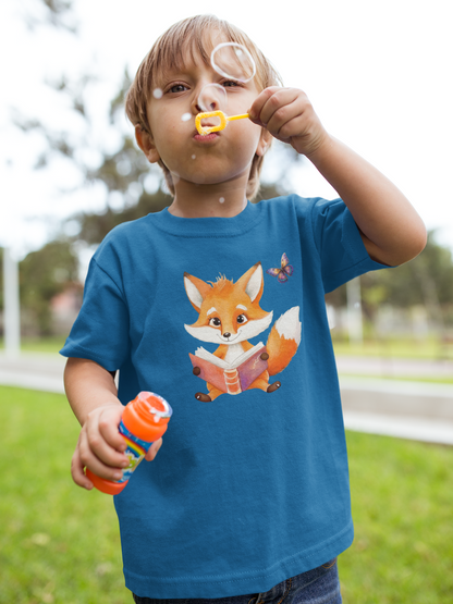 Camiseta de zorro con mariposa para niños SK