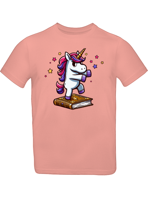 T-Shirt Kids Unicorn dances on book