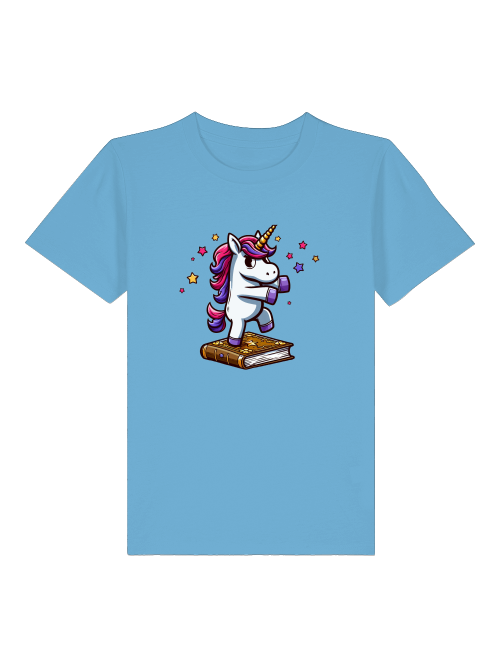 Einhorn tanzt auf Buch - Mini Creator 2.0 Kids T-Shirt SK