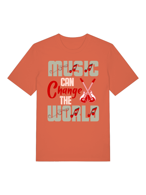 Music can Change the WORLD - Unisex Erwachsenen Bio Creator T-Shirt SH