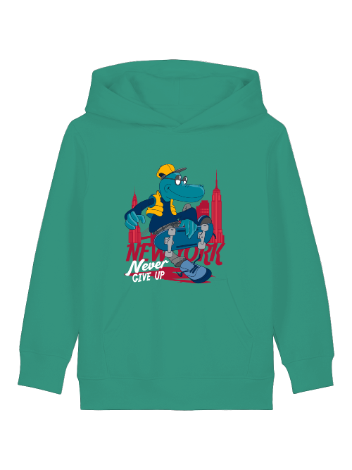 Cartoon Never give up - Mini Cruiser Hoodie 2.0 Kinder Kapuzenpullover SK