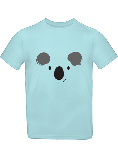 Camiseta infantil con estampado de cara de koala de dibujos animados SK