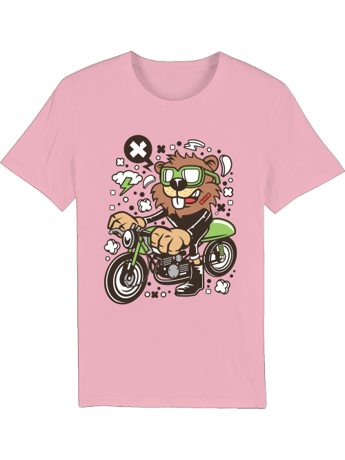 Camiseta con diseño de Castor Racer de dibujos animados