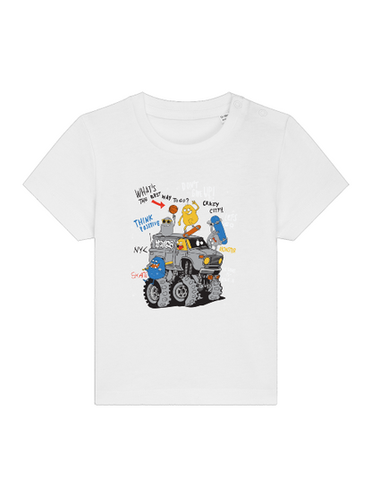 Cartoon Monster Truck with Friends - Baby Creator T-Shirt