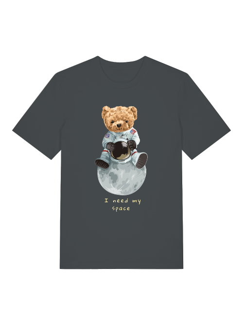 El osito de peluche astronauta necesita mi espacio - Camiseta unisex de manga corta de algodón orgánico para adultos Creator T-Shirt 2.0 ST/ST SH