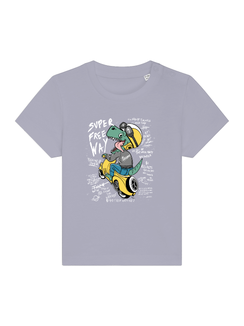 Cartoon Dinospeed auf Motorroller - Baby Creator T-Shirt SK