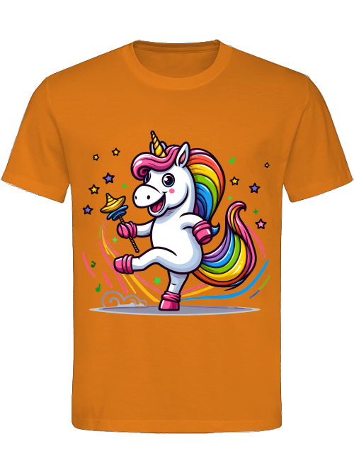 Heavy Cotton T-Shirt Unicorn Dancing