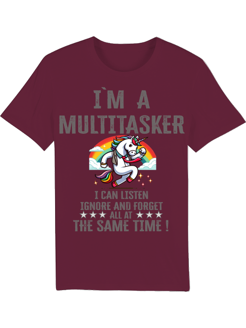 Creator T-Shirt I`ma Multitasker Unicorn with tie