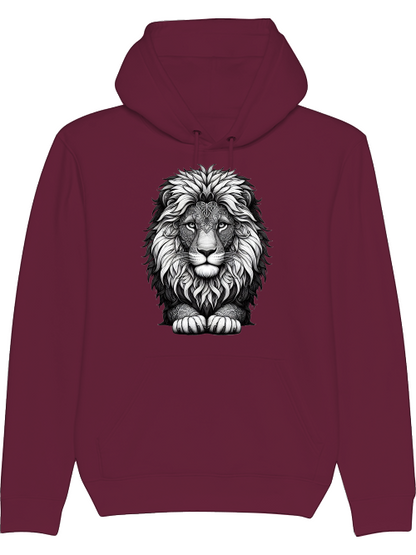 Cruiser Hoodie Mandala Löwenkopf in grau