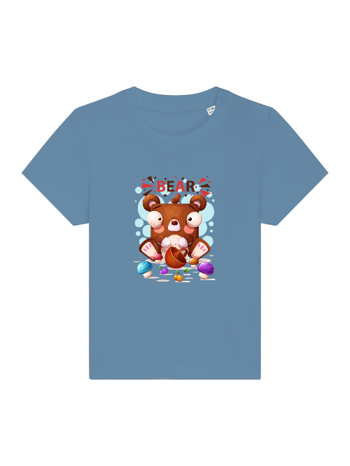 Mini oso de dibujos animados con setas - Camiseta Baby Creator