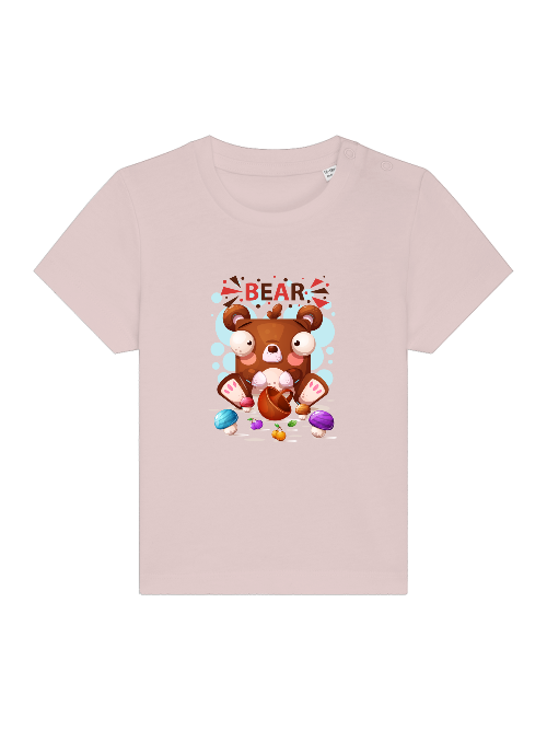 Mini oso de dibujos animados con setas - Camiseta Baby Creator