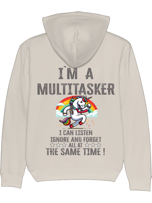 Cruiser hoodie I`ma Multitasker Unicorn with tie