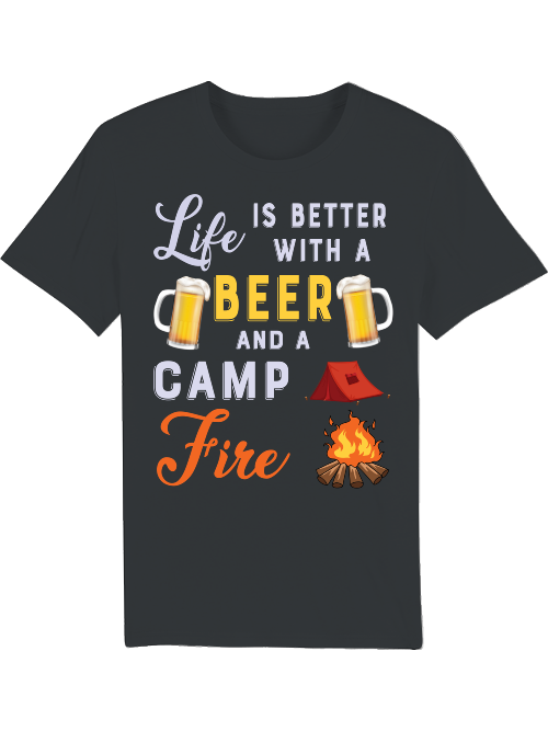 Live is mejor con Beer and camp Creator Camiseta