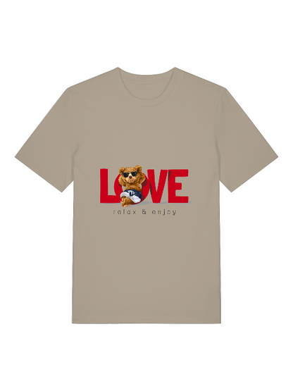 Love Teddy Relax and Enjoy Front - Unisex Erwachsenen Bio Creator T-Shirt SH