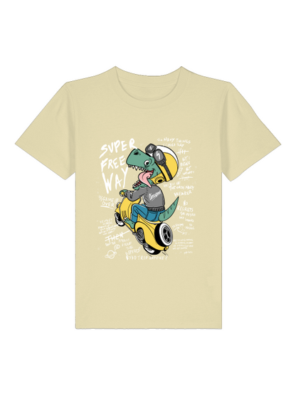 Cartoon Dinospeed auf Motorroller - Mini Creator 2.0 Kids T-Shirt SK