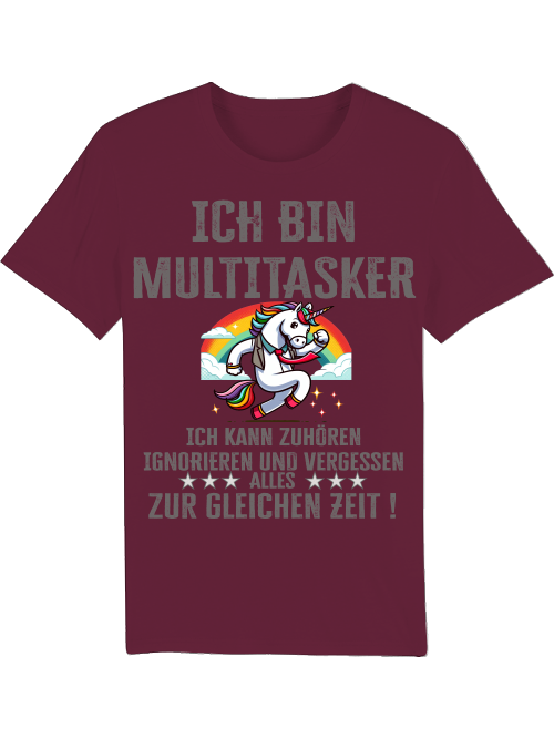 Creator T-Shirt I am a multitasker unicorn with tie