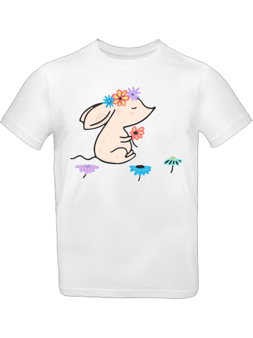 Cartoon Mouse with Flowers T-Shirt Kids