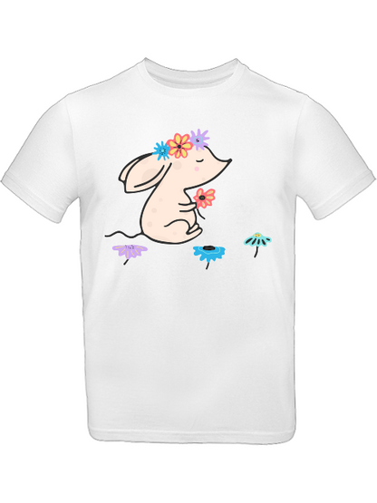 Cartoon Maus mit Blumen T-Shirt Kids SK