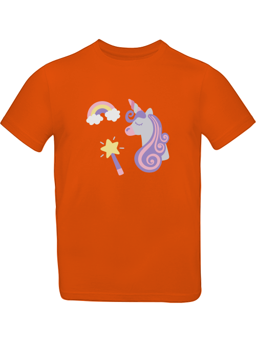 Einhorn mit Regenbogen und Zauberstab T-Shirt Kids SK