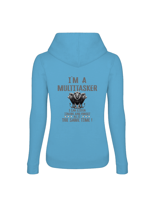 Girlie College Hoodie I`m a Multitasker 3 Löwen