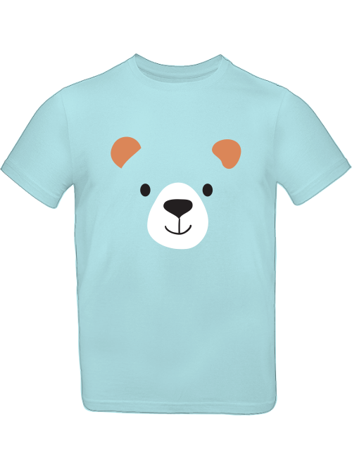 Cartoon Bear Face T-Shirt Kids