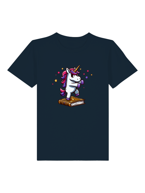 Einhorn tanzt auf Buch - Mini Creator 2.0 Kids T-Shirt SK