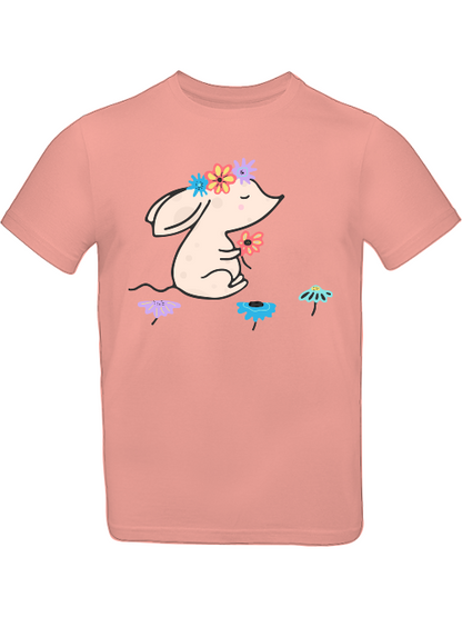 Cartoon Maus mit Blumen T-Shirt Kids SK
