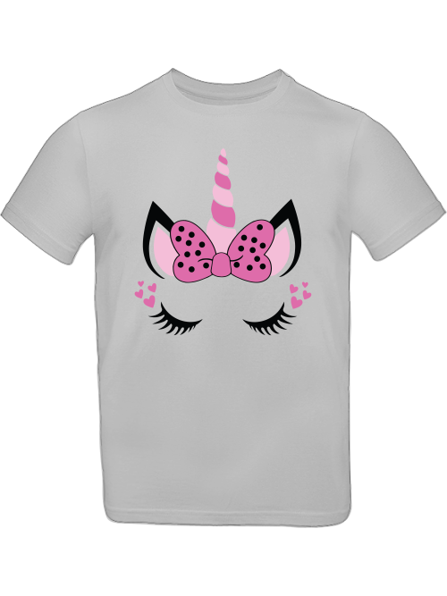 Einhorn Heart Unicorn Face T-Shirt Kids SK