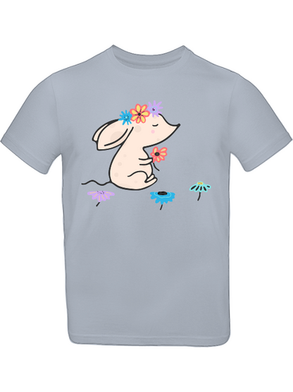 Cartoon Maus mit Blumen T-Shirt Kids SK